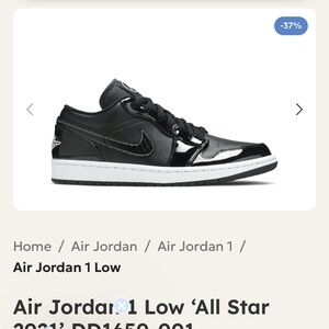 Air Jordan 1 Lowse (GS)size 6.5Y Black and White Sneakers (just tried on)